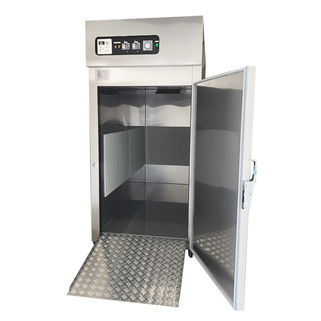 遺体用冷蔵庫:一体用縦入れ横扉(ストレッチャー専用) AR1-1SHSTEX
