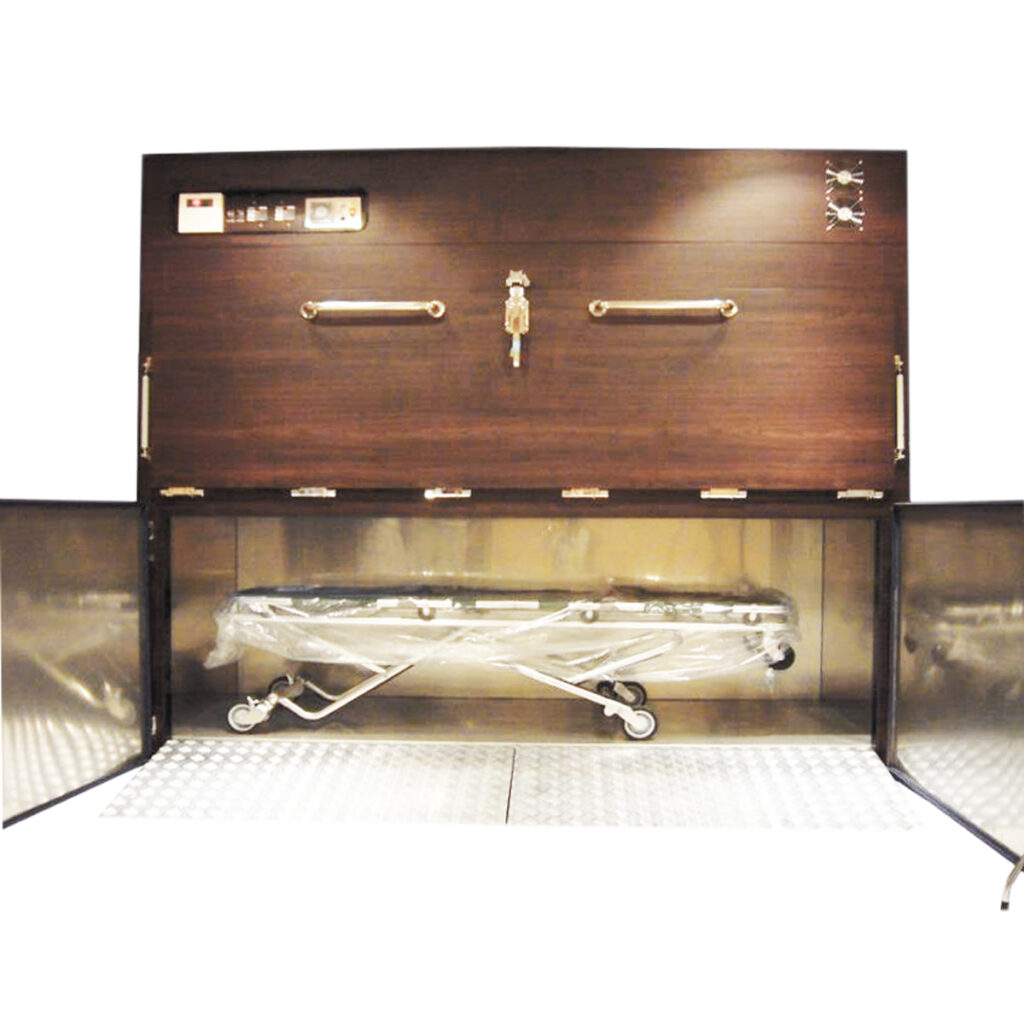 遺体用冷蔵庫:二体用横入れ観音扉(ストレッチャーIN) AR2-2SHST
