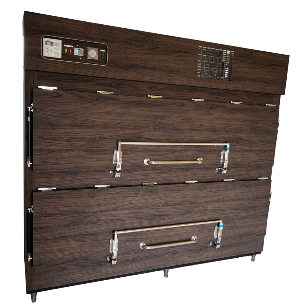 遺体用冷蔵庫：二体用横入れ上扉 AR2-2UH(ダイノックス）